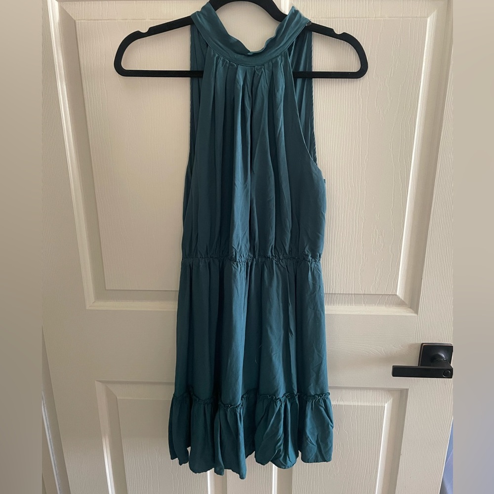 Tie back halter dress